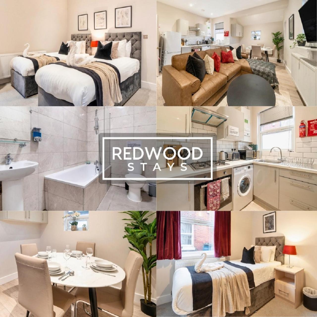Newly Refurbished Everest Lodge Serviced Apartments For Contractors & Families, Free Wifi & Netflix By Redwood Stays ファーンバラ エクステリア 写真
